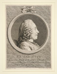 Porträt von P.J. Mariette von Augustin de Saint Aubin