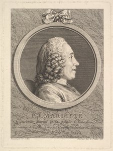 Porträt von Pierre-Jean Mariette von Augustin de Saint Aubin