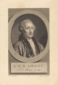 Simon-Nicolas-Henri Linguet von Augustin de Saint Aubin after Jean Baptiste Greuze