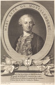Marc René de Montalembert von Augustin de Saint Aubin after Maurice Quentin