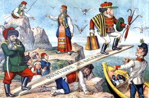 Die Frage des Balkans, um 1900 (Illustration)