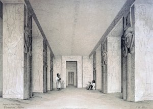 Innenraum des Nordtempels, Ebsamboul, Nubien, Ägypten, 19. Jahrhundert