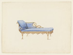 Entwurf für ein Sofa im Stil der Gotik-Renaissance