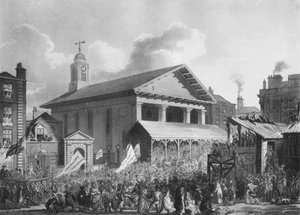 St. Pauls Kirche, Covent Garden Market, während der Westminster-Wahl