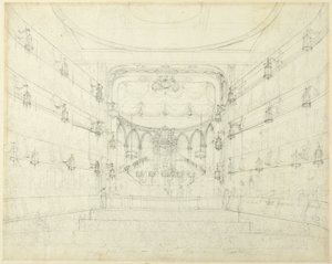Studie für ein Oratorium-Covent Garden Theater, aus Microcosm of London