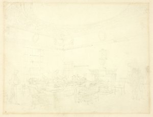 Studie für das Handelsministerium, aus Microcosm of London von Augustus Charles Pugin