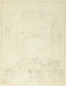 Studie für den Gemeinderatssaal, Guild Hall, aus Microcosm of London von Augustus Charles Pugin