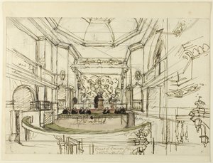 Studie für das Gericht der Common Pleas, Westminster Hall, aus Microcosm of London
