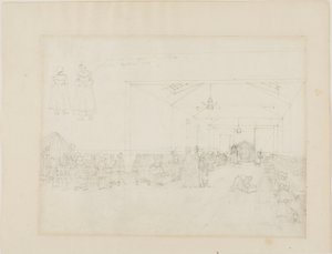 Studie für Speisesaal, Asyl von Augustus Charles Pugin