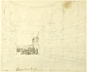 Studie für Drurylane Theater, aus Microcosm of London von Augustus Charles Pugin