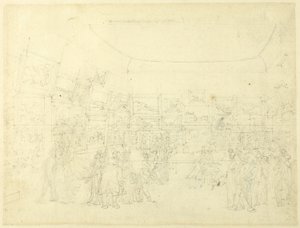 Studie für Ausstellung von Aquarellzeichnungen, Old Bond Street, aus Microcosm of London von Augustus Charles Pugin