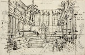 Studie für das Unterhaus, aus Microcosm of London