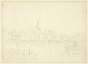 Studie für die Wache, St James Park, aus Microcosm of London von Augustus Charles Pugin