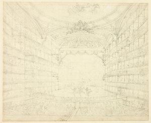 Studie für das Opernhaus, aus Microcosm of London