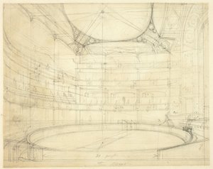 Studie für Royal Circus, aus Microcosm of London von Augustus Charles Pugin