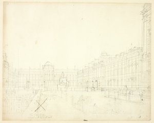 Studie für Somerset House, Strand, aus Microcosm of London von Augustus Charles Pugin