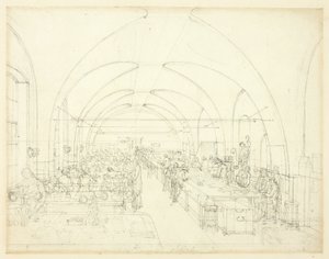 Studie für das Stempelamt, aus Microcosm of London von Augustus Charles Pugin