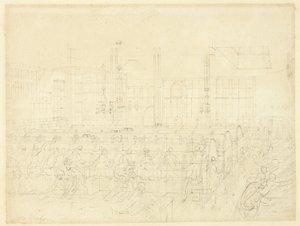 Studie für das Postamt, aus Microcosm of London von Augustus Charles Pugin