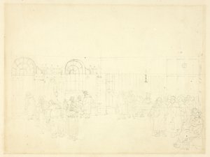 Studie für Wachhaus, St. Mary Le Bone, aus Mikrokosmos von London von Augustus Charles Pugin