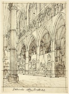 Studie für Westminster Abbey, aus Microcosm of London