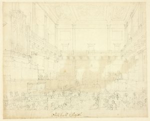 Studie für die Whitehall-Kapelle, aus Microcosm of London von Augustus Charles Pugin