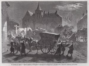 Ankunft sächsischer Soldaten, verwundet in den Schlachten vor Paris, Deutsch-Französischer Krieg, 2. Dezember 1870 von Augustus J. Beck