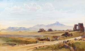 Auf der Via Appia, Rom (Aquarell)