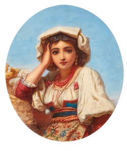 Kopf eines italienischen Mädchens