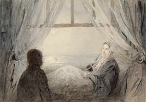 Porträt von Harriet Martineau auf einer Couch, 1844