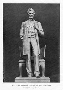 Statue von Abraham Lincoln, Lincoln Park, Chicago, 1887