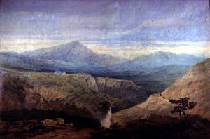 Mawddach-Tal: Cader Idris in der Ferne von Augustus Wall Callcott