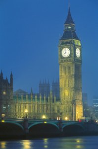 Vereinigtes Königreich, England, London, Westminster Palace und Big Ben bei Nacht