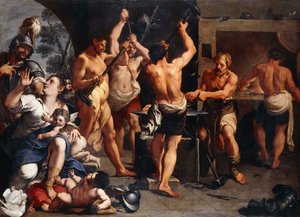 Mars und Venus in der Schmiede des Vulkan