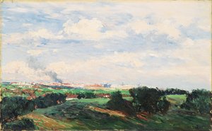 Blick auf Madrid vom Plantío de los Infantes oder Madrid von El Pardo gesehen