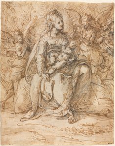 Madonna mit Kind und Engeln, späte 1500er