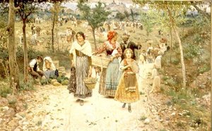 Rückkehr vom Dorffest von Aurelio Tiratelli