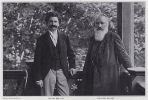 Komponisten Johann Strauss der Jüngere und Johannes Brahms, Wien