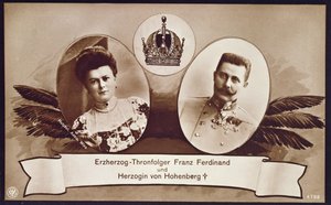 Erzherzog Franz Ferdinand von Österreich, Thronfolger von Österreich, und seine Frau, Herzogin von Hohenberg, 1914 von Austrian School