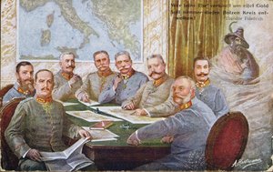 Österreichische und deutsche Generäle und Kriegsführer des Ersten Weltkriegs, gruppiert um Hindenburg und Mackensen, 1915