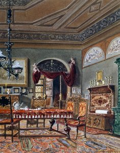 Biedermeier-Halle, Aquarell, Österreich