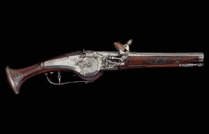 Kärntner (Ferlach) Pistole mit Radschlossmechanismus und internem automatischen Sicherheitssystem, ca. 1650