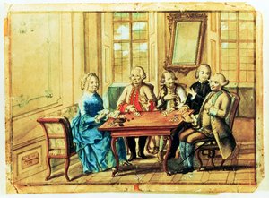 Kaiserin Maria Theresia von Österreich spielt Karten mit Feldmarschall Karoly Batthyany, Nadasky und Feldmarschall Leopold Joseph, Graf von Daun, 1751 von Austrian School