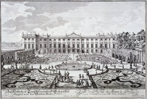 Gartenseite des Palastes des Prinzen von Trauthson, Wien um 1719 von Austrian School