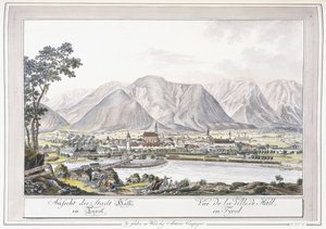 Ansicht von Hall in Tirol, 1779-1792 von Austrian School