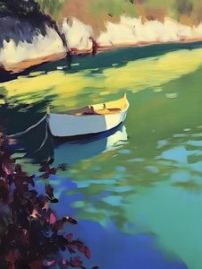 Sonnige Bootsreflexionen von Avanesova Elena