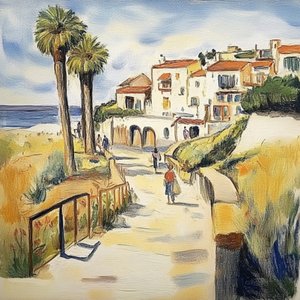 Sonniger Küstendorf-Spaziergang von Avanesova Elena
