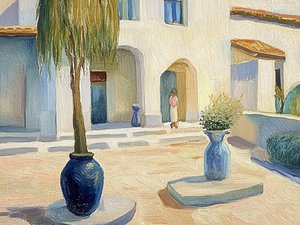 Sonniger Innenhofweg von Avanesova Elena