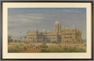 Der Große Indische Halbinselbahn-Terminus und Verwaltungsbüros, Bombay, später als Victoria Railway Terminus bezeichnet