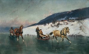 Schlittenfahrt auf dem Eis