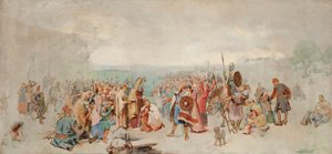 Die Taufe von Olof Skötkonung in Husaby durch Sigfrid von Schweden von Axel Kulle